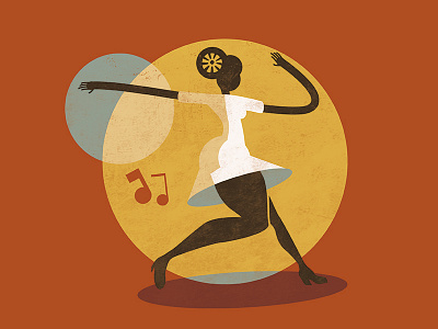 Feel Good Swing - Jazz Roots Illustration illustration jazz lindy hop retro swing vintage