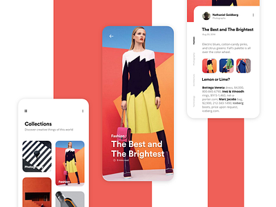 Reupload - UI design fashion inspiration mobile app user inteface