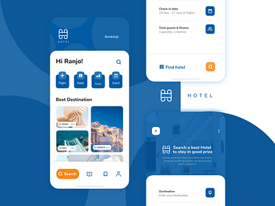 Hotel Booking Apps application booking hotel mobile app travel user inteface