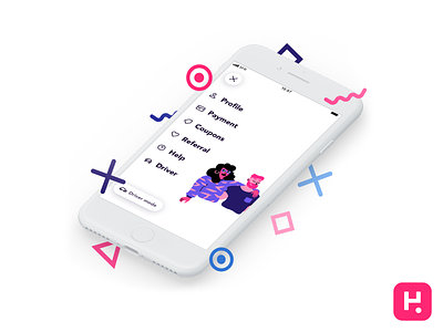 Heetch App · Teaser app heetch ios minimalist product design ride hailing rider rideshare uber ui