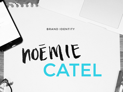 Noemie Catel Logo branding designer handwriting logo personnal typo