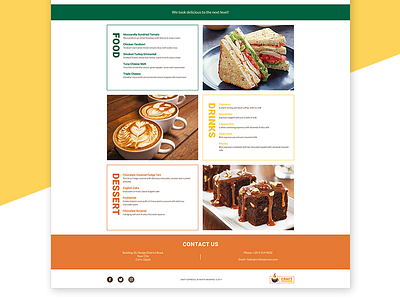 Craft Espresso Cafe homepage ui ux web webdesign website