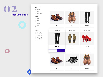 Trendani UI clean design e commerce fashion interface products shop simple ui ux web website