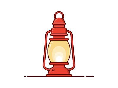 Lantern icon iconography illustration lantern light outline pulb vector