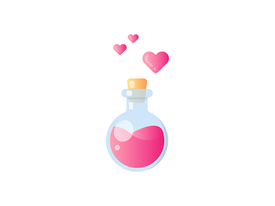 Love Potion flat icon iconography illustration love magic potion vector