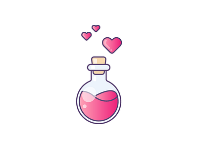 Love Potion Outline bottle icon iconography illustration love outline potion vector