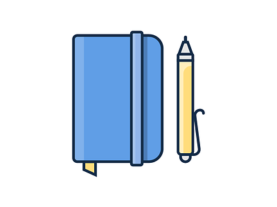 Notebook icon iconography illustration notebook outline pen pencil sketch sketchbook sketchpad vector