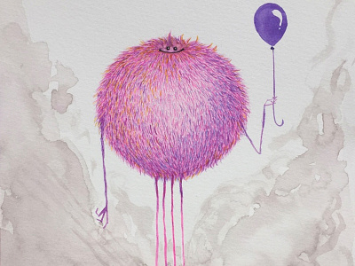 Poofy Volta adorable critter monster pink poofy