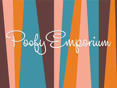 Poofy Emporium Logo Header retro cursive poofy retro