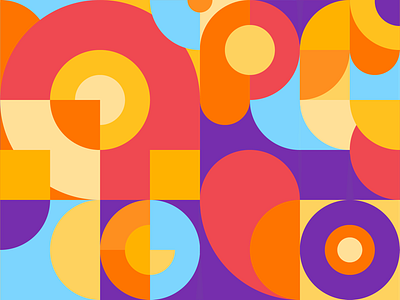 Color & graphic exploration abstract bright colorful geometric pattern