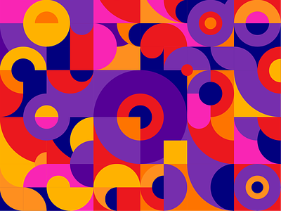 Geometric Saturated circle geometric pattern purple saturated