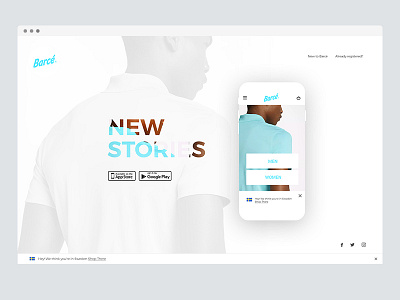 New Barcé concept clean concept desktop fashion men modern store ui webdesign website