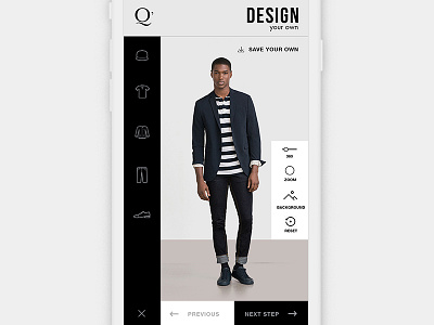 Qaja Designer App app clean configurator designer ios iphone mobile prototyping ui