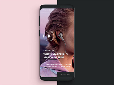 BeoPlay Stories app bang olufsen beoplay clear h5 headphones mobile music pink video