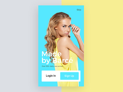 New Barcé concept Login & Home app clean fashion ios login mobile prototyping shop sign ui women