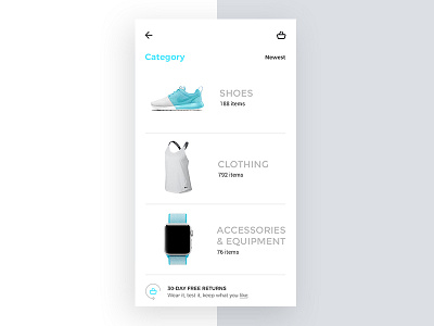 New Barcé concept Category app category clean fashion mobile navi prototyping shoes shop ui women