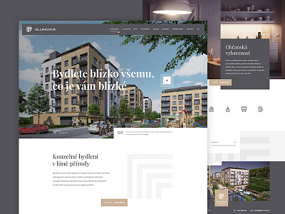 Sluncova - apartments apartment clean design house living prototyping web website