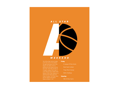 Poster All Star Weekend basketball graphic design poster