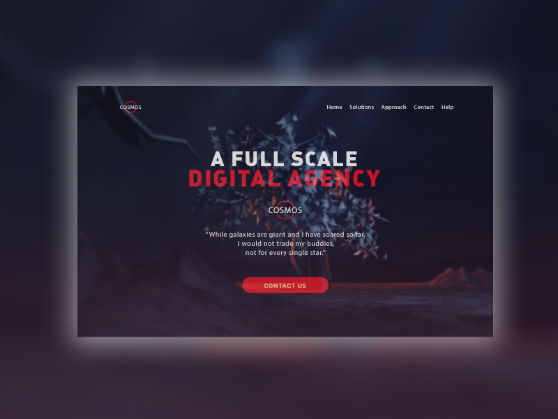 Cosmos ─ Landing Page website layout interaction web design web ux ui ui design landing page homepage development design