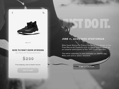 Nike ─ Product Page modern concept nike product page store ui design website