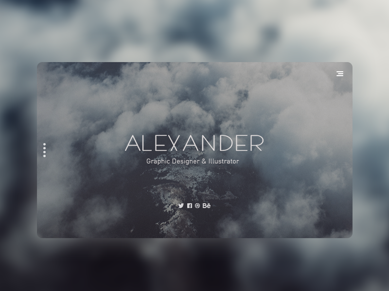 Alexander - Landing Page website design modern concept clean portfolio ui design