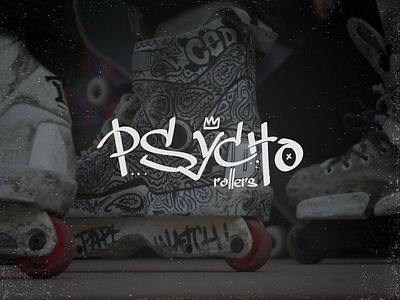 Psychorollers illustration logotype psycho roller skate street