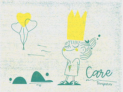 Care - Temporex care character girl illustration