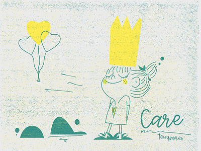 Care - Temporex care character girl illustration