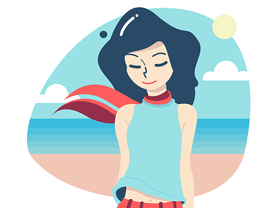 Beach girl beach girl illustration