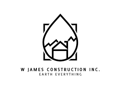 Construction Company Identity bw construction identity logo outline