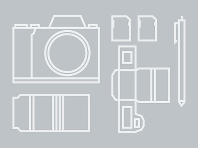 Photography Essentials camera flat icon outline photographer photography toolkit