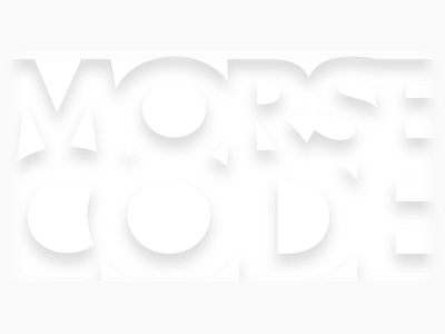 Morse Code minimal shadow shape type