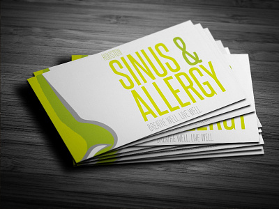 Houston Sinus And Allergy branding business card identity logo medical mockup sinus