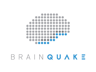 Brain Quake Identity Concept brain branding concept dot identity logo mark