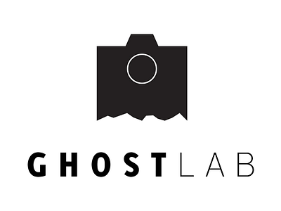 Ghost Lab - Experimental Strategy & Development black camera ghost icon logo mark minimal skunksworks