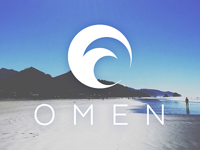 O M E N | S U R F branding identity logo ocean surf waves