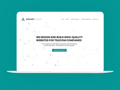 Rocket Telco agency canvas minimal telco web design website