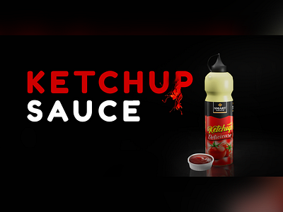 Ketchup Sauce Banner 3d ads advertisment banner blender brand branding design graphic design illustration lighting lights logo photoshop