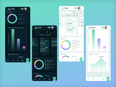 Personal finance dashboard (mobile version) app dashboard design ui ux