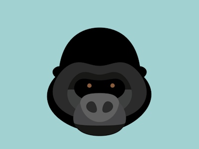 Gorilla - Flat 3D 3d animated animation c4d character design flat gif gorilla loop monkey motion