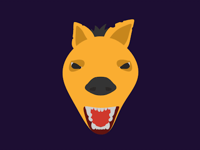 Hyena - Flat 3D 3d animated animation c4d character design fangs flat gif hyena loop motion