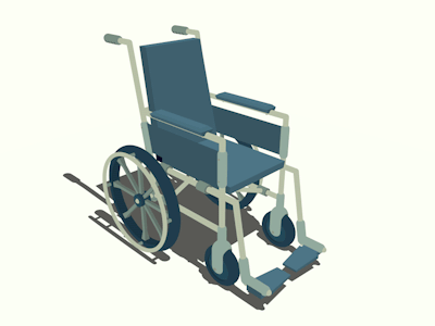 Wheelchair - Flat 3D 3d animated animation c4d chair design flat gif loop motion wheel wheelchair