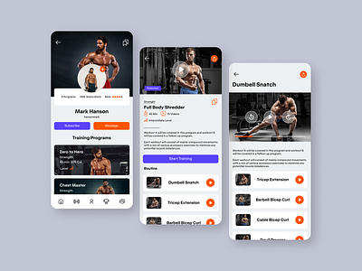 Fitness Mobile App app fitness gym ios mobile app product design ui user experience user interface ux