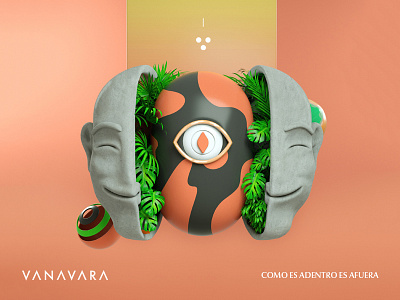Vanavara New EP "Como es adentro es afuera" 3d band c4d cinema4d cover art coverart illustration modeling music music art octane render octanerender