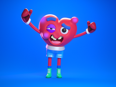 I'm Fine! / Valentines Day 3d c4d character design cinema 4d cinema4d illustration modeling valentine day