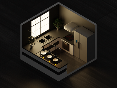 blender 3d kitchen design 3d 3d art blender blender3d design illustrator kitchen render