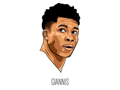 Giannis Antetokounmpo adobe illustrator cartoon draw illustration illustrator vector