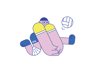 Volleyball athlete athletic beach body branding character character design comic design drawing illustration sports sports logo volleyball