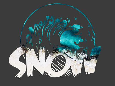 Snow - T-shirt new desing. design graphic graphic design new snow vector waves