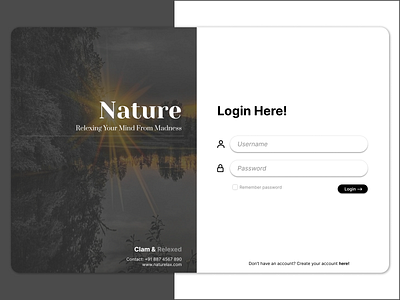 Web Login Page branding design graphic design typography ui uiux ux web design